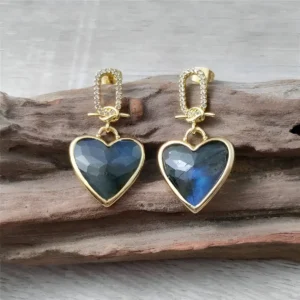 Pendientes de labradorita