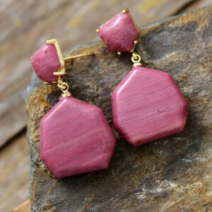 Pendientes de rodonita