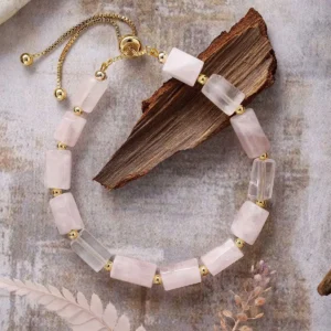 Pulsera de cuarzo rosa