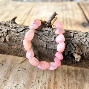 Pulsera de cuarzo rosa