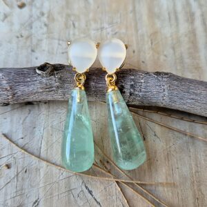 Pendientes de fluorita